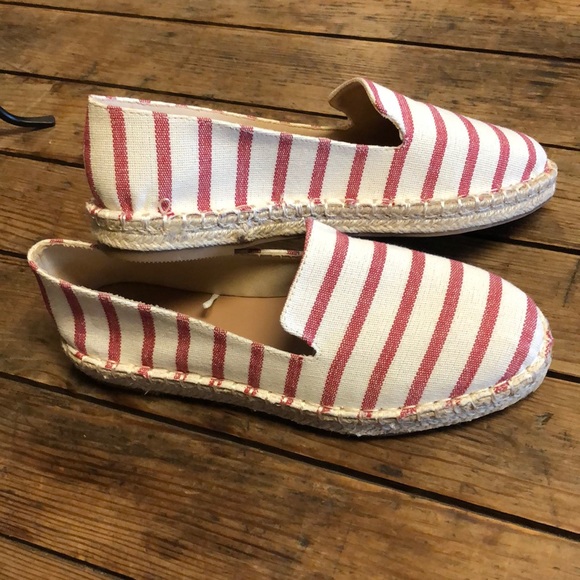 NWOT Striped Espadrilles with memory foam sz7.5 - Picture 1 of 16